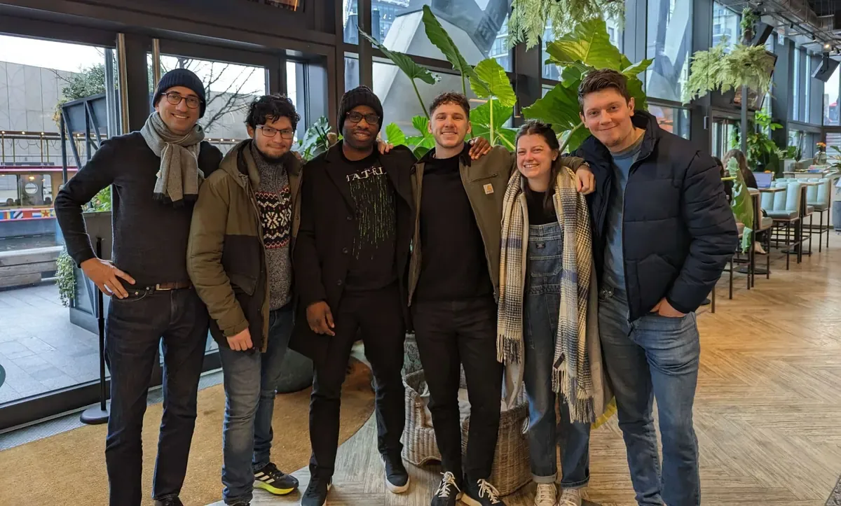 Voxly Vision team members at Paddington Basin, London