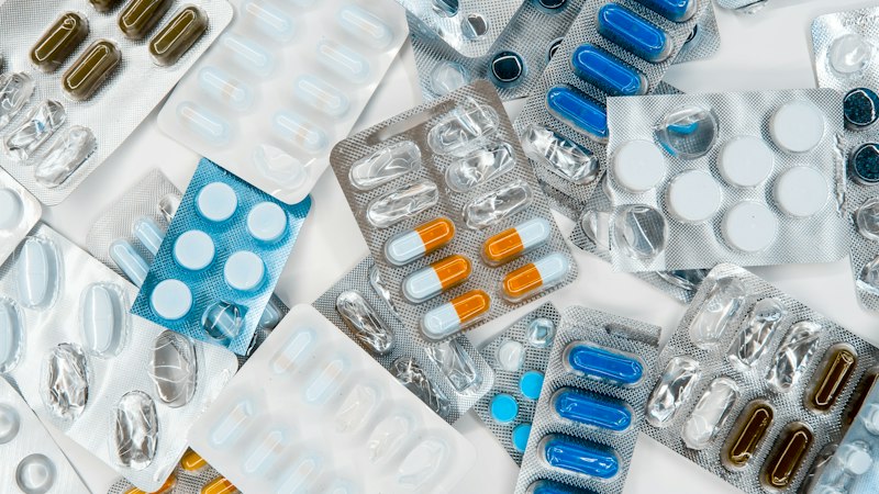 Packs of medicine tablets, the products the MHRA Blue Guide covers
